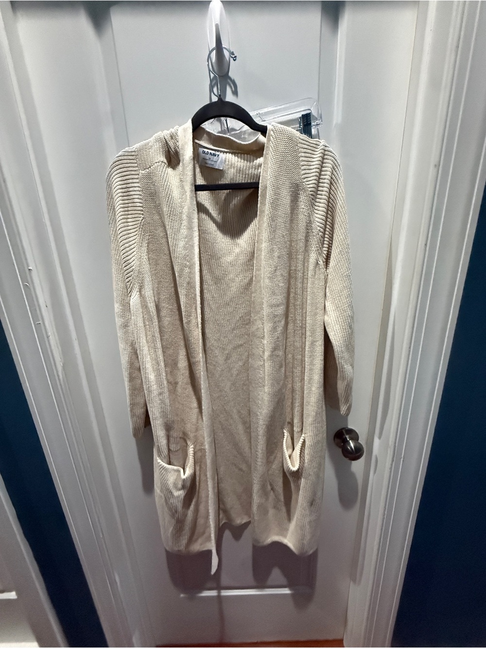 Old Navy Cream Open-Front Women's Cardigan Sweater